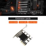 Adaptateur de carte d'extension pci - e 4x 1 � 6 ports usb 3. 0, multiplicateur pci express pour ordinateur ...