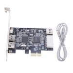 Adaptateur de carte firewire, pci - e 1x ieee 1394a 4 ports (3 + 1) 1394 a pcie avec 6 broches  4 broches, ...