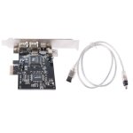 Adaptateur de carte firewire, pci - e 1x ieee 1394a, 4 ports (3 + 1), 6  4 broches, pour ordinateur ...