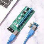 Adaptateur de carte pci express 1x � 16x, c�ble usb 3. 0, cordon d'alimentation sata 4 broches pour le ...