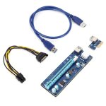 Adaptateur de carte pci express 1x � 16x, c�ble usb 3. 0 sata � 6 broches, cordon d'alimentation pour ...