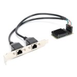 Adaptateur de carte réseau ethernet mini pci - e gigabit double port rj45 pour intel 82583v Adaptateur de carte réseau ethernet mini pci - e gigabit double port rj45 pour intel 82583v