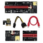 Adaptateur de carte sata, usb 3. 0 pci e riser ver 009s express 1x 4x 8x 16x, 15 broches à 6 broches Adaptateur de carte sata, usb 3. 0 pci e riser ver 009s express 1x 4x 8x 16x, 15 broches à 6 broches