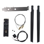 Adaptateur de carte wifi m. 2 � nvme, cl� m wlan pour convertisseur ssd ax200, compatible bluetooth