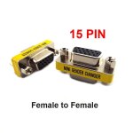 Adaptateur de changement de sexe de cble vga / svga 15 broches femelle  femelle, prolongateur f / f, ...