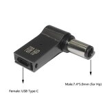 Adaptateur de charge rapide usb type c, connecteur de prise, chargeur d'ordinateur portable universel, ...