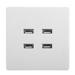 Adaptateur de chargeur mural lectrique, 4 ports usb, plaque coupleur de sortie, panneau de prise de ...
