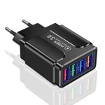 Adaptateur de chargeur rapide mural 4 ports, charge rapide 3. 0, cble de synchronisation de donnes ...