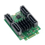 Adaptateur de cl m. 2 b + m  4 ports sata 6g, carte contrleur, prise en charge de win 8 10 nipseyteko ...