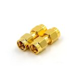 Adaptateur coaxial rf droit sma mle vers sma mle, connecteur f vers sma, convertisseur couleur or, ...