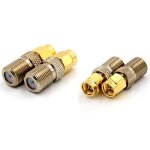 Adaptateur coaxial rf type f vers pprise m�le sma, 2 pi�ces, connecteur f vers convertisseur sma