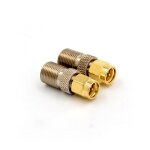 Adaptateur coaxial rf femelle type f vers prise m�le sma, connecteur f vers sma, couleur or