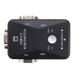 Adaptateur de commutateur kvm vga, 2 / 4 ports, bote de commutation usb 2. 0 avec cbles kvm de 1. 5m, ...