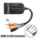 Adaptateur composite 1080p hdmi vers rca av s - vidéo, câble audio - vidéo, boîte de conversion cvbs ... Adaptateur composite 1080p hdmi vers rca av s - vidéo, câble audio - vidéo, boîte de conversion cvbs ...