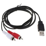 Adaptateur composite a double rca mâle vers usb mâle, câble d'extension de données audio et vidéo Adaptateur composite a double rca mâle vers usb mâle, câble d'extension de données audio et vidéo