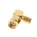 Adaptateur de connecteur coaxial sma m�le � sma femelle, angle droit 90 degr�s rf
