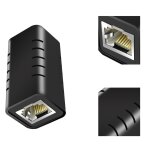 Adaptateur de connecteur de coupleur femelle � femelle rj45, prolongateur de r�seau, c�ble lan gigabit, ...