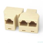 Adaptateur de connecteur ethernet rj45 cat 5 6 lan, 10 pices / lot, sparateur de rseau double
