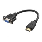 Adaptateur connecteur m / f hdmi m�le � vga femelle, c�ble convertisseur, 15 broches, d - sub, 30cm, ...
