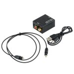 Adaptateur convertisseur audio stro numrique  analogique, fiber optique spdif toslink, convertisseur ...