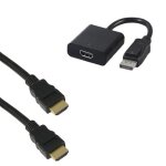Adaptateur convertisseur display port vers hdmi + c�ble hdmi 1 m�tre - stra�e tech ®