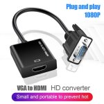 Adaptateur de convertisseur hd 1080p vga vers hdmi, sortie pour tv, pc, audio, av vers hdtv, cble de ...
