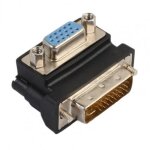 Adaptateur convertisseur hdmi pour moniteur, coud� � 90 degr�s angle droit dvi - i 24 + 5 m�le � vga ...
