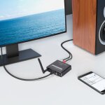 Adaptateur convertisseur num�rique - analogique, compatible bluetooth, carte dac, fiber optique coaxiale, ...