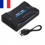 Adaptateur convertisseur p�ritel (scart) vers hdmi 1080p hd tv vid�o + c�ble