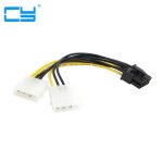 Adaptateur de convertisseur de puissance pci e atx pcie, 6 pouces, 10 pièces, 2 x molex 4 broches à 8 ... Adaptateur de convertisseur de puissance pci e atx pcie, 6 pouces, 10 pièces, 2 x molex 4 broches à 8 ...