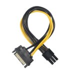 Adaptateur de convertisseur sata mâle à 6 broches, câble d'alimentation vidéo, 20cm, nouveau Adaptateur de convertisseur sata mâle à 6 broches, câble d'alimentation vidéo, 20cm, nouveau