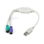Adaptateur convertisseur usb mle vers ps / 2 ps2 femelle, cble convertisseur, cordon de clavier