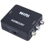 Adaptateur convertisseur vido av mini hdmi vers 3rca cvbs, convertisseur vido composite tv ps3 vhs ...