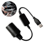 Adaptateur convertisseur de voiture, port usb vers prise allume - cigare 12 v, cordon d'alimentation ...