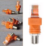 Adaptateur de coupleur de baril coaxial orange f femelle à rj45 mâle, convertisseur de connecteur rj45 ... Adaptateur de coupleur de baril coaxial orange f femelle à rj45 mâle, convertisseur de connecteur rj45 ...