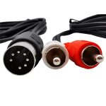 Adaptateur din 7 broches vers 2rca lotus din, c�ble adaptateur 7p din femelle vers 2 rca m�le �quipement ...