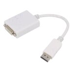 Adaptateur displayport 1. 2 - displayport prise male - dvi - i - 24 + 5 - femelle - 0. 1m - blanc