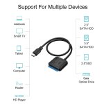 Adaptateur de disque dur usb 3. 1 type c � 2. 5 3. 5 sata iii, c�ble de conversion filaire de 0. 4m