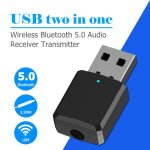 Adaptateur dongle usb bluetooth 5. 0 2 en 1, r�cepteur audio de musique, transmetteur sans fil pour voiture, ...