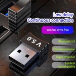 Adaptateur dongle usb compatible bluetooth 5. 0 pour pc, haut parleur, souris, sans fil, r�cepteur audio, ...
