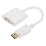 Adaptateur dvi - i vers displayport 10cm blanc