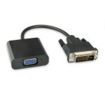 Adaptateur dvi mle vers vga femelle, full hd 1080p dvi - d vers vga 24 + 1 25 broches  15 broches, ...