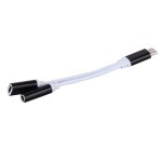 Adaptateur d'couteurs 2 en 1, prise jack 3. 5, usb c  3. 5mm, aux, cble audio, charge, pour huawei ...
