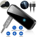 Adaptateur émetteur récepteur sans fil bluetooth 5. 0 2 en 1, prise jack 3. 5mm, pour voiture audio, ... Adaptateur émetteur récepteur sans fil bluetooth 5. 0 2 en 1, prise jack 3. 5mm, pour voiture audio, ...