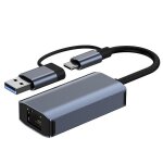Adaptateur ethernet gigabit usb type - c 1000 mbps rj45 pour transfert de donnes, pour disque dur d'ordinateu ...
