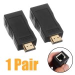 Adaptateur ethernet lan 1080p 3d pour tlvision, extension compatible hdmi vers rj45 sur cat 5e / 6, ...