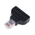 Adaptateur ethernet rj45 mle vers terminal av  8 broches, bloc convertisseur  vis, prise cctv,