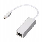 Adaptateur ethernet usb c vers rj45 argent