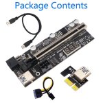 Adaptateur d'extension de carte de transfert, usb 3. 0 pci express 16x a 1x, sata a 6 broches, nouveau ...