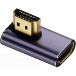 Adaptateur d'extension hdmi 8k m�le vers hdmi 2. 1 femelle vertical 90 coud� a gauche uhd - prise en ...